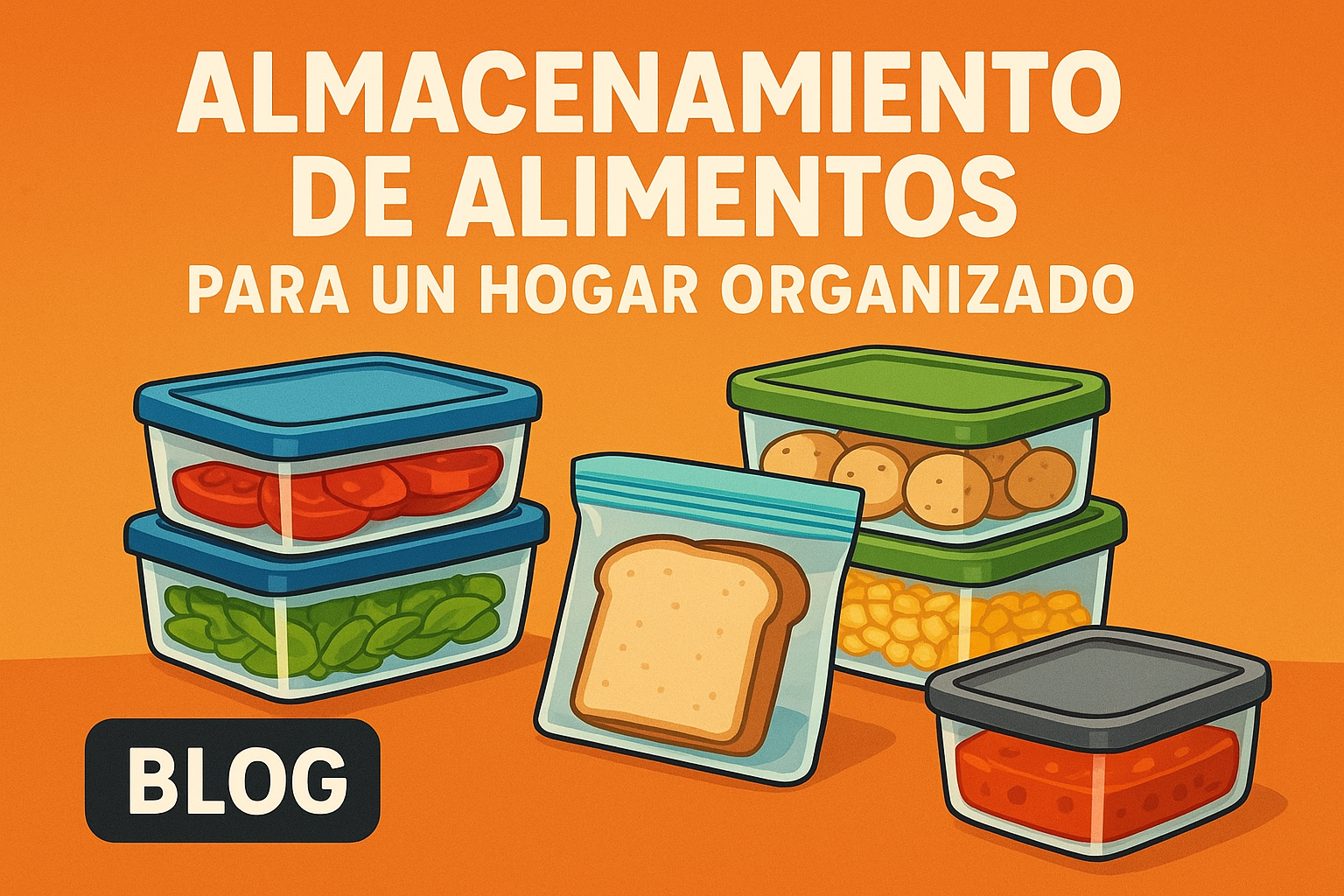 Guía de almacenamiento en la cocina: recipientes de vidrio con tapas herméticas, contenedores con etiquetas de pizarra y bolsas reutilizables para una despensa organizada