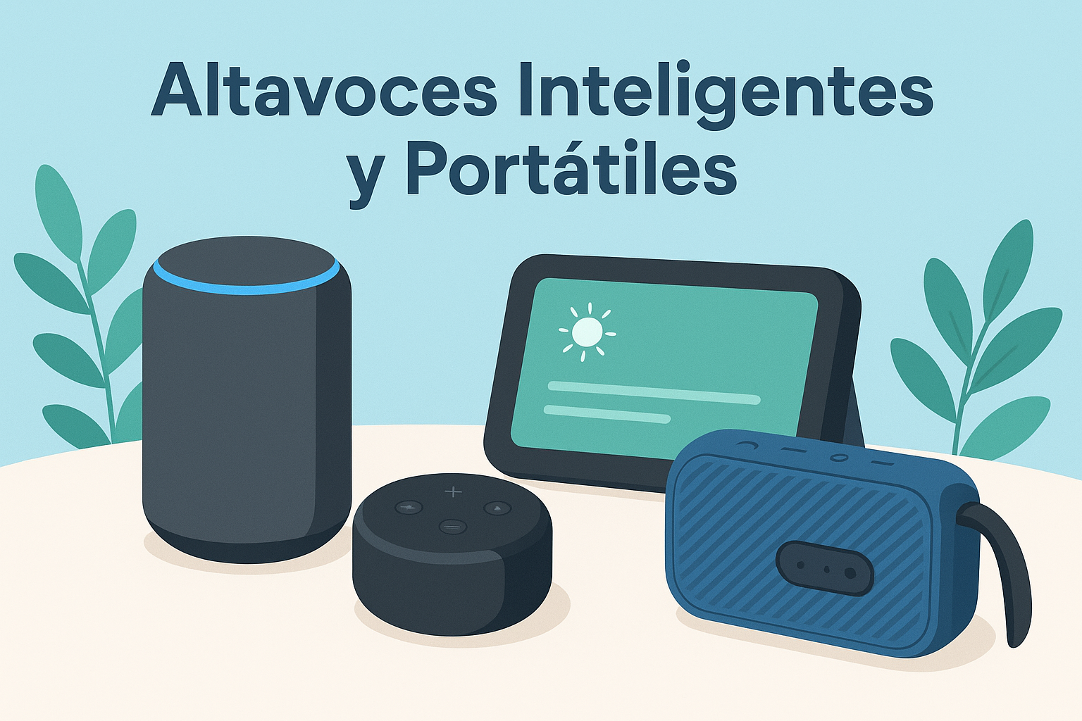Guía práctica de dispositivos para el hogar inteligente: Echo Dot, Echo Show 5 y altavoces JBL para música, recetas y salidas al aire libre