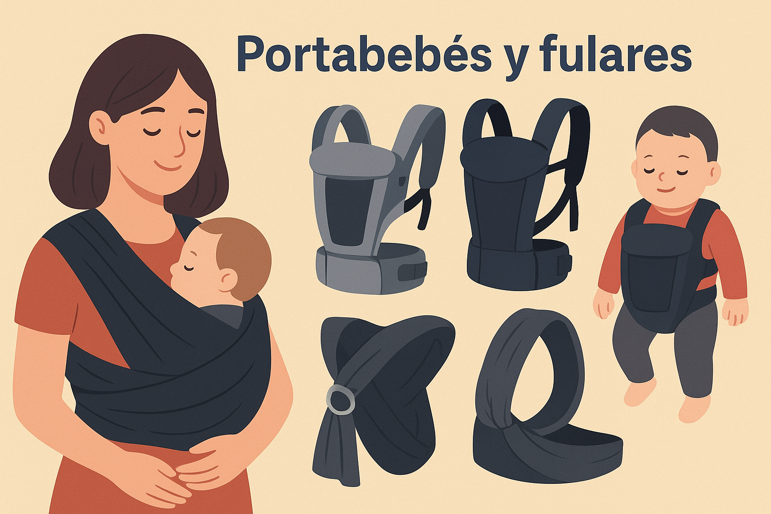 Portabebés ergonómicos para recién nacidos: guía práctica con fulares y portabebés ajustables con asiento de cadera en Amazon México